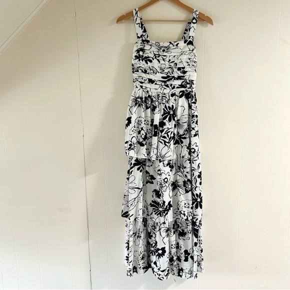 Abercrombie & Fitch Emerson‎ Tiered Maxi Dress in Black & White sz S - Picture 3 of 5